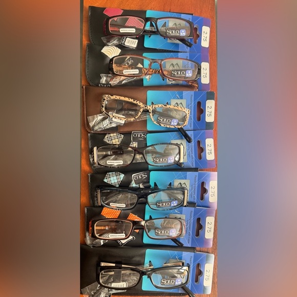 Bundle lot of 8 NEW Designer Reading Glasses Fashion Eyewear Multi Pack 2.75 - Picture 1 of 5